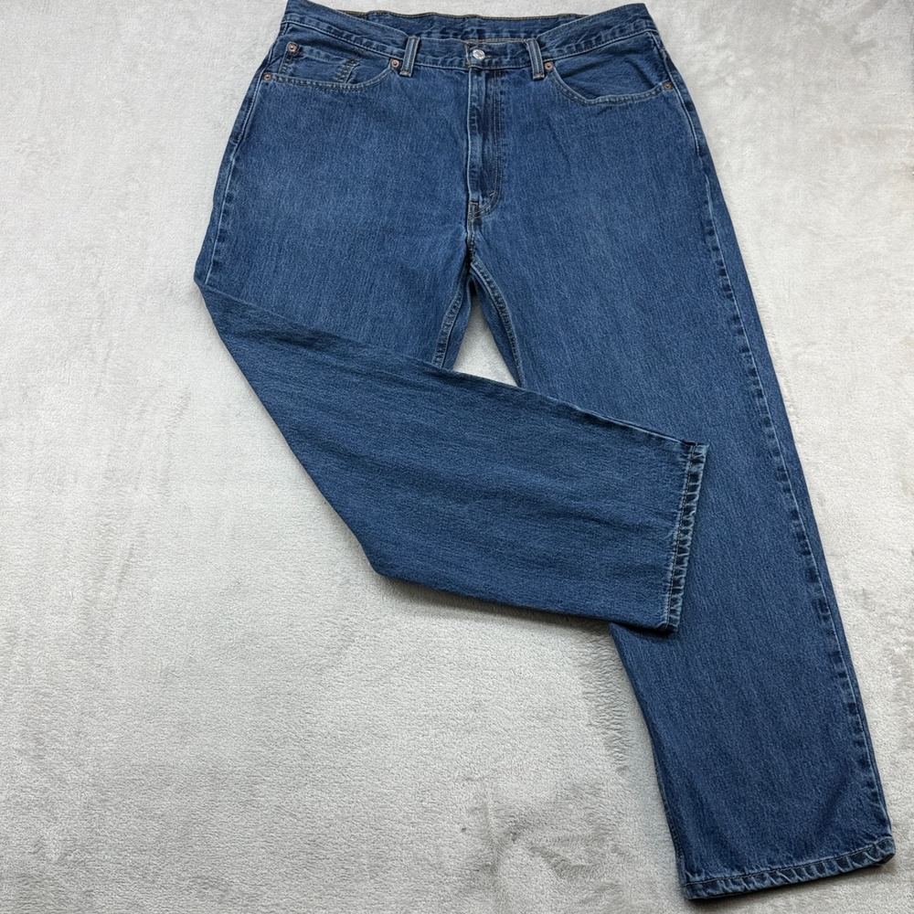 Levi's 550 Relaxed Fit Jeans Men 38x30 Blue Dark Wash Denim Tapered Leg Casual
